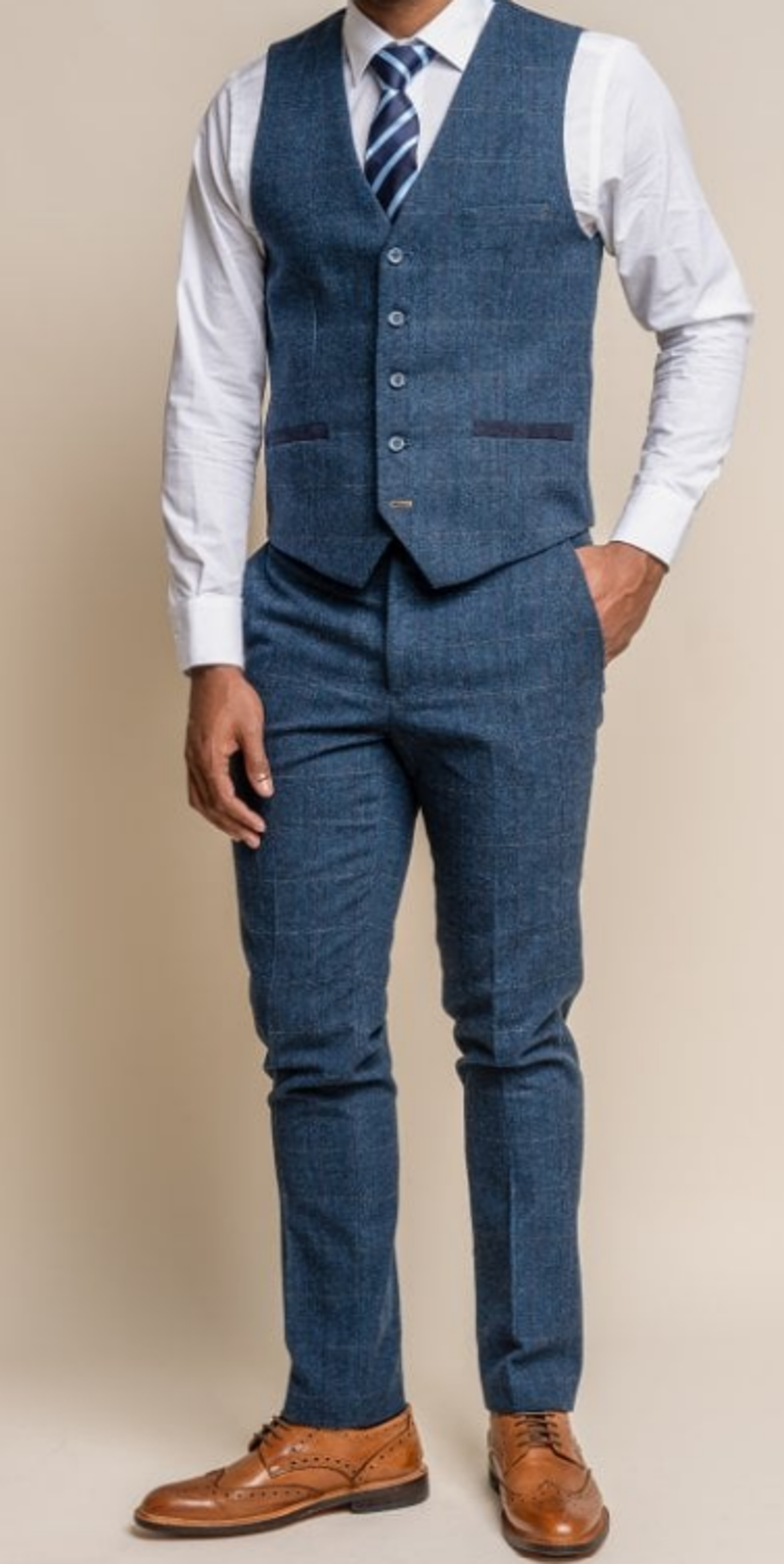 Cavani Carnegi Tweed Jacket Blue-2